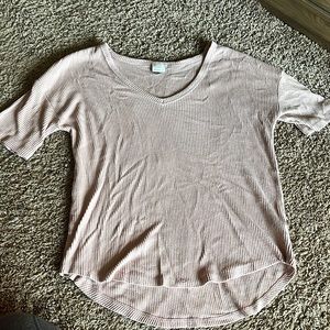 Cotton pink v-neck size small shirt